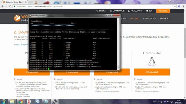 Урок 1. Установка Медиа сервера Wowza Streaming Engine смотреть онлайн