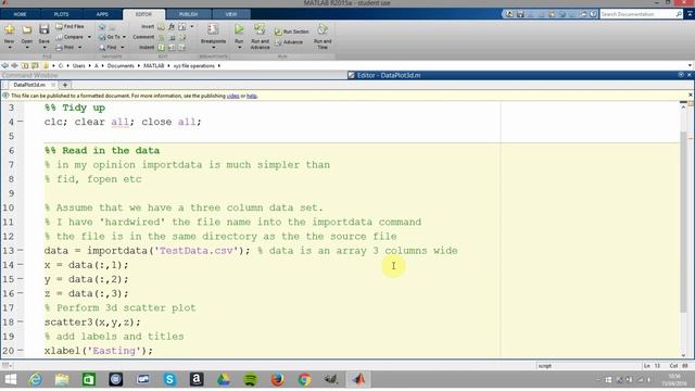 How to perform a 3d scatter plot in Matlab using scatter3 command смотреть онлайн