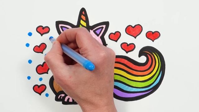 Cat Unicorn Drawing, Painting and Coloring for Kids, Toddlers | Let's Draw, Paint Together смотреть онлайн