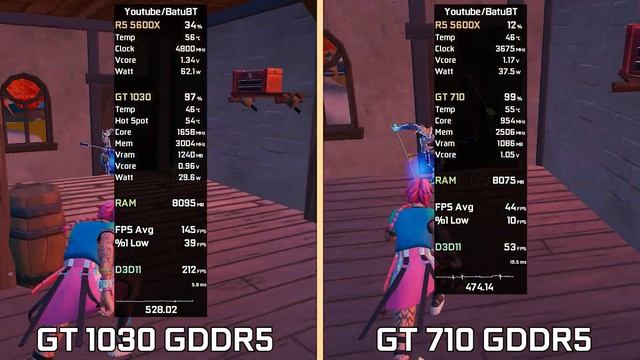 GT 1030 GDDR5 vs GT 710 GDDR5 смотреть онлайн
