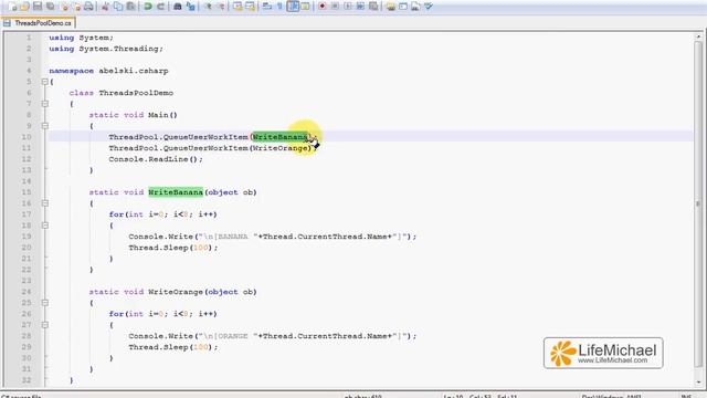 C# Thread Pool Demo смотреть онлайн