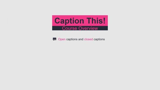NEW VIDEO COURSE: Caption This! Become a Pro in Video Captioning and Subtitles смотреть онлайн