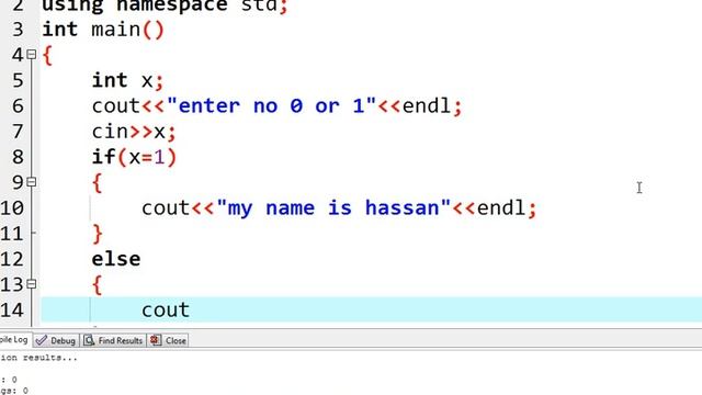 write a program using if-else statement using c++ смотреть онлайн