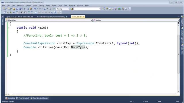 C# Picking Apart Expression Trees - ConstExpression смотреть онлайн