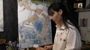 Как работать с проектором, технические приемы в живописи, копируем Э. Дега, 1 часть, Фания Сахарова