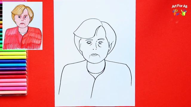 How to draw Angela Merkel, Chancellor of Germany смотреть онлайн