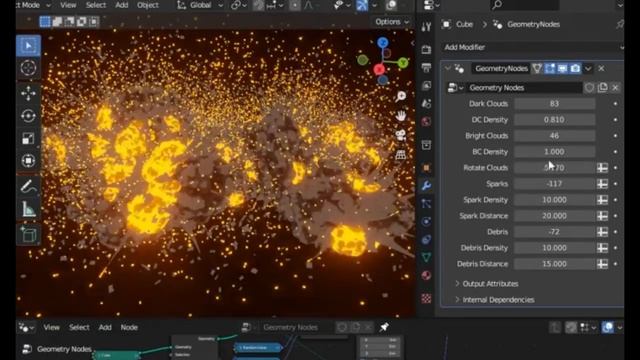 New mind-blowing explosion FX Made With Blender 3.6 Geometry nodes смотреть онлайн