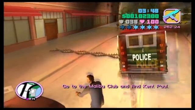 GTA: Vice City - Wanted Level Playthrough: Part 1 (PS2) смотреть онлайн