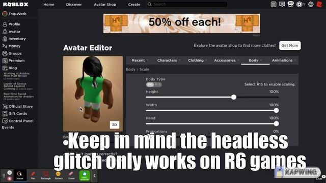 How to get headless for 100 robux..(Patched) смотреть онлайн