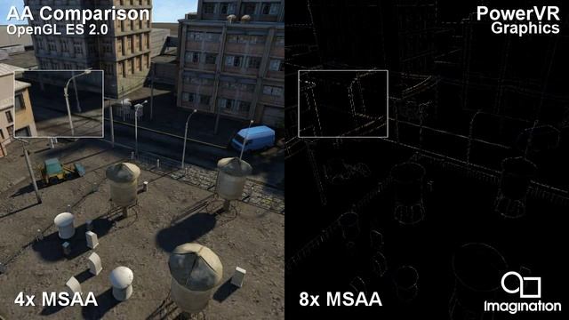 PowerVR GPUs running AAComparison demo (OpenGL ES 2.0) смотреть онлайн