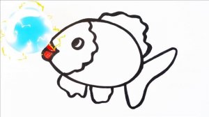 Как нарисовать РЫБКУ / мультик раскраска РЫБКА  для детей /Раскраски Малышам