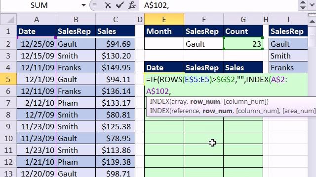 Excel 2010 Magic Trick 670: AGGREGATE Function Array Formula #4 Extract Records 1 criterion смотреть онлайн