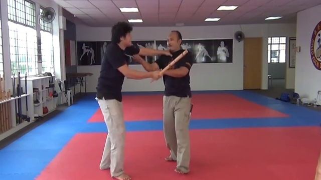 Lethal Fighting Techniques Of Knife Vs Simbat/Short Staff/Baton.