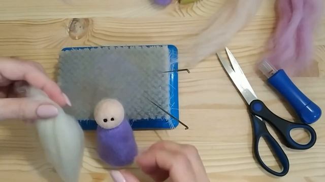Кукла-принцесса в технике валяния. Домашний кукольный театр. смотреть онлайн