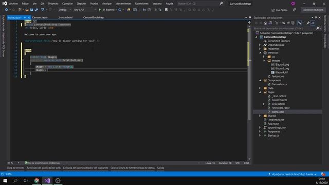 Blazor Carrusel with Bootstrap 4 смотреть онлайн