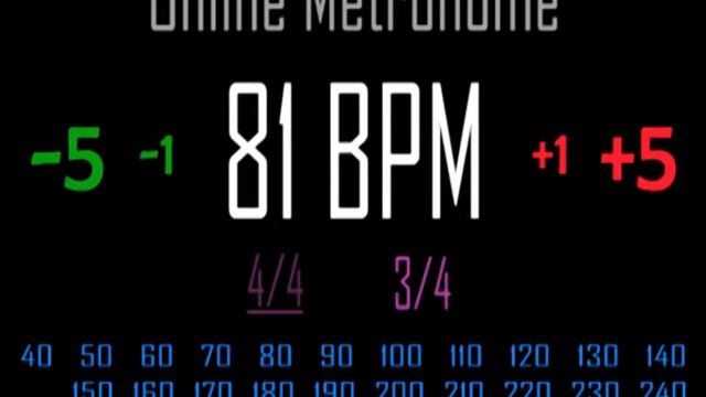 Metronomo Online - Online Metronome - 81 BPM 3/4 смотреть онлайн