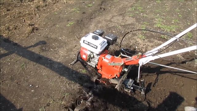 Пашем огород мотоблоком Brait br135