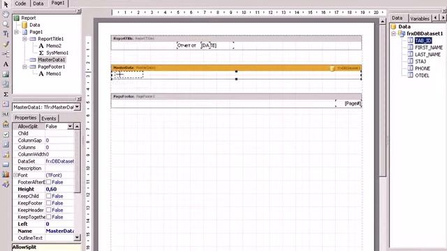 Delphi создание отчета FastReport смотреть онлайн