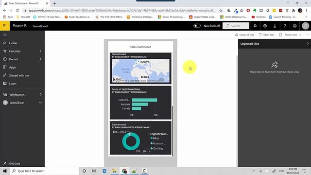 Web Vs Phone View Power BI Service смотреть онлайн