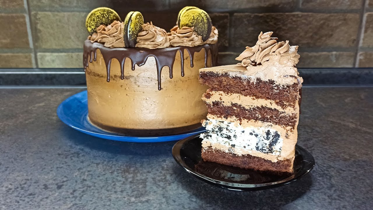 Торт "Орео": Нежнейший Шоколадно-Сливочный Торт С Чизкейком "Oreo" смотреть онлайн