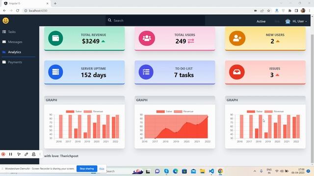 Free Responsive Admin Dashboard Template Angular 15 смотреть онлайн