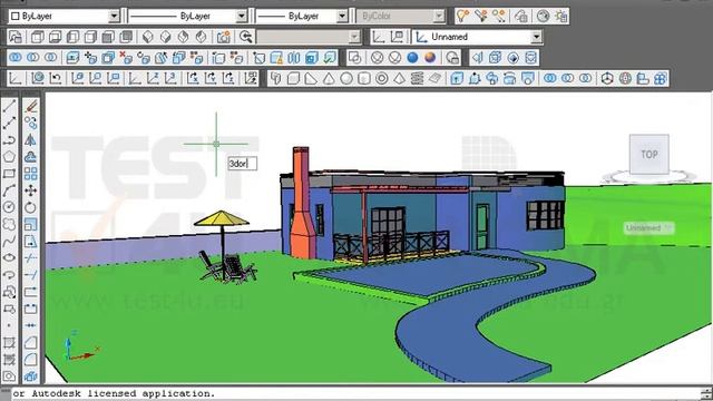 Open the file named TEST 124.dwg from the folder IL-ates\CAD of the desktop and rotate the... смотреть онлайн