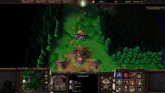 SOY GOBLIN Y ME QUIEREN BULLEAR :( Warcraft 3 Survival Chaos (Goblins) смотреть онлайн
