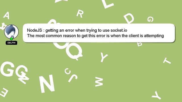 NodeJS : getting an error when trying to use socket.io смотреть онлайн