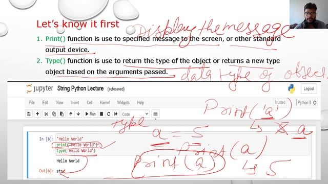 String In Python || Print() and Type() function || Basic for Python || Learn AI || Navdeep Mehta смотреть онлайн
