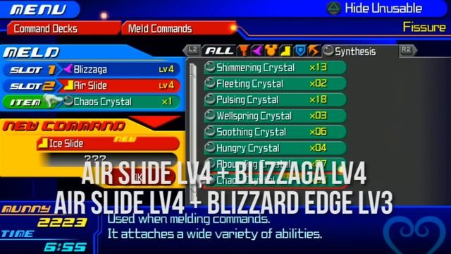 Kingdom Hearts Birth by Sleep - Thunder Roll, Ice Slide and Fire Cartwheel Melding Guide смотреть онлайн