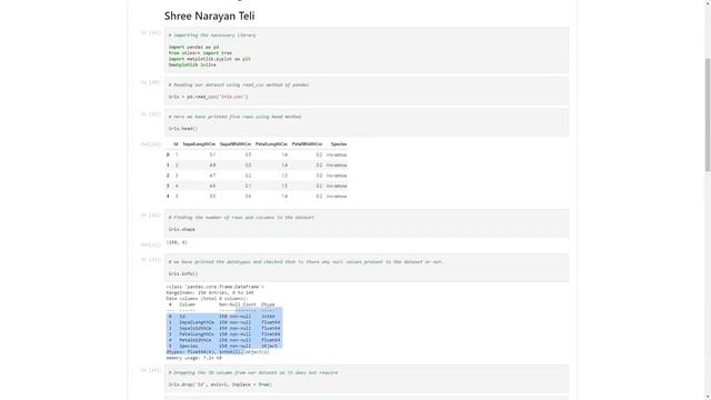 Prediction using Decision Tree Classifier on Iris Dataset смотреть онлайн