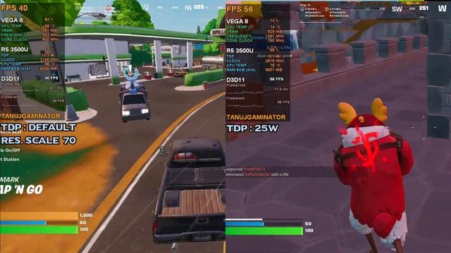 FORTNITE COMPARISON | STOCK VS OVERCLOCK | RYZEN 5 3500U | 8GB RAM смотреть онлайн