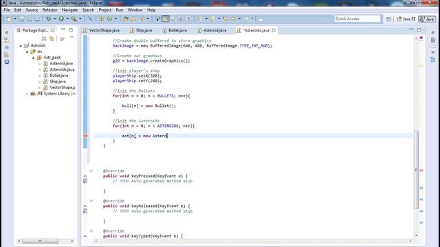 Java Game Programming Tutorial For Beginners (Asteroids Pt. 7 - Asteroids Init()) смотреть онлайн