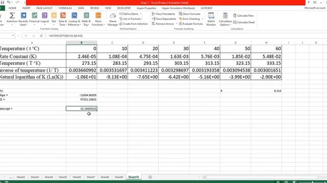 How to Use SLOPE and INTERCEPT function in excel, XY graph with trendline equation, and LINEST смотреть онлайн