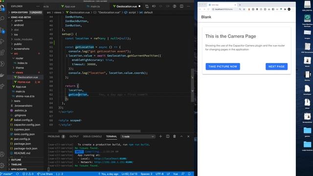Using Ionic VueJS Beta with Ionic Components & Capacitor Plugins смотреть онлайн