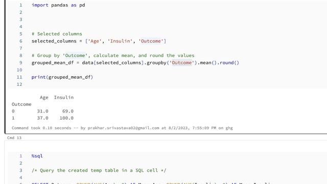 Convert Pyspark to SQL group by function Diebeties csv Example смотреть онлайн