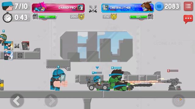 Два здоровяка на Базе! Атака гигантов 2D Games Clone Armies смотреть онлайн