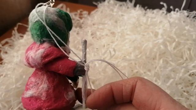 Ёлочные игрушки из ваты,своими руками. смотреть онлайн