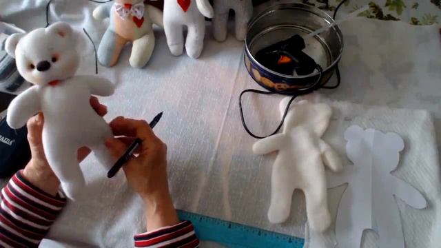Oso. Cómo hacer un oso de peluche . Osa de tela. мишка из ткани.Мастер-класс Tetyana Shchepkina смотреть онлайн
