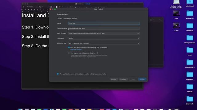 How to Install & Setup Android Studio in macOS | Create & Run your first app in Emulator | In Hindi смотреть онлайн