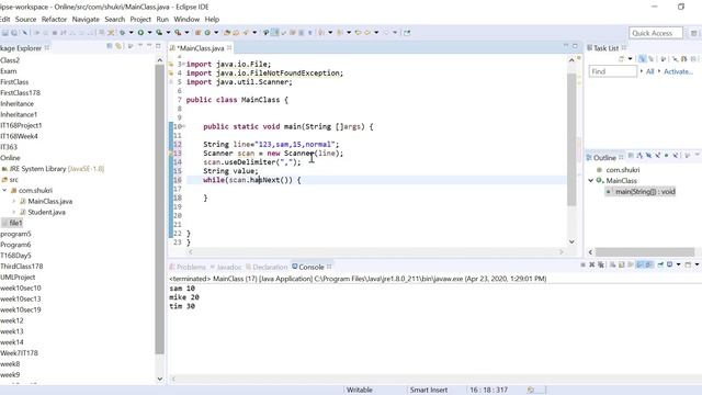 Reading csv files in Java смотреть онлайн