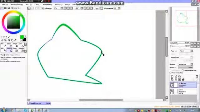 Видео урок по Sai №2: Слои и как раскрасить определенную часть.