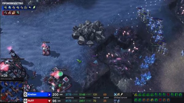 БОМБИ как RUFF vs Krelian непримиримые гении американского сервера в StarCraft 2 RuffCraft РАФФКРАФ