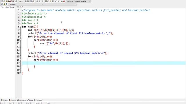 program to implement boolean matrix operation part 1 || JOIN operation смотреть онлайн