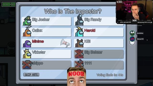 MINIMINTER & W2S Vs SIDEMEN AMONG US