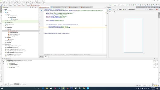 Android Bangla Tutorial how to created navigation drawer android studio part 2 смотреть онлайн