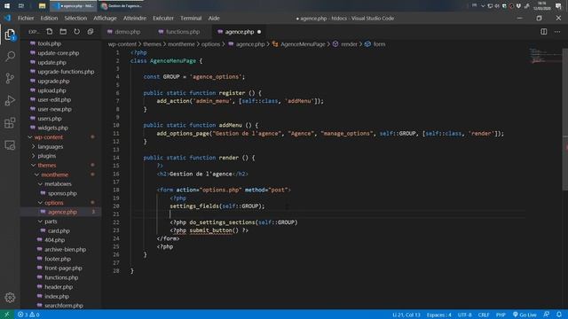 Créer un thème WordPress : Chapitre 18, Options du thème смотреть онлайн