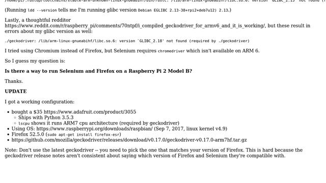 Raspberry Pi: Running Selenium & Firefox & geckodriver on Raspberry Pi 2 Model B смотреть онлайн