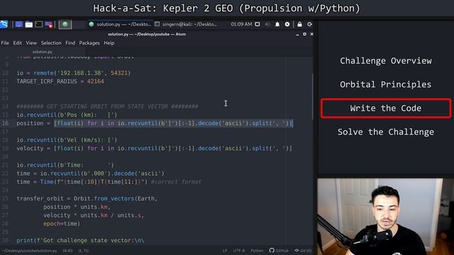 Hack-a-Sat: Kepler 2 GEO, Solving for Propulsion w/Python смотреть онлайн