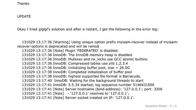 MySQL : ERROR 2002 (HY000): Can't connect to local MySQL server through socket '/var/run/mysqld/mys смотреть онлайн